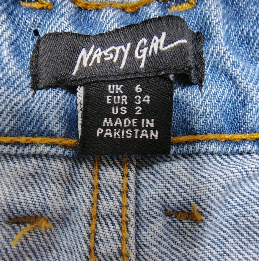 Nasty Gal The Barrell Leg Jean TRENDING Women's 2 (US)  Light Wash Current Style - Picture 8 of 10